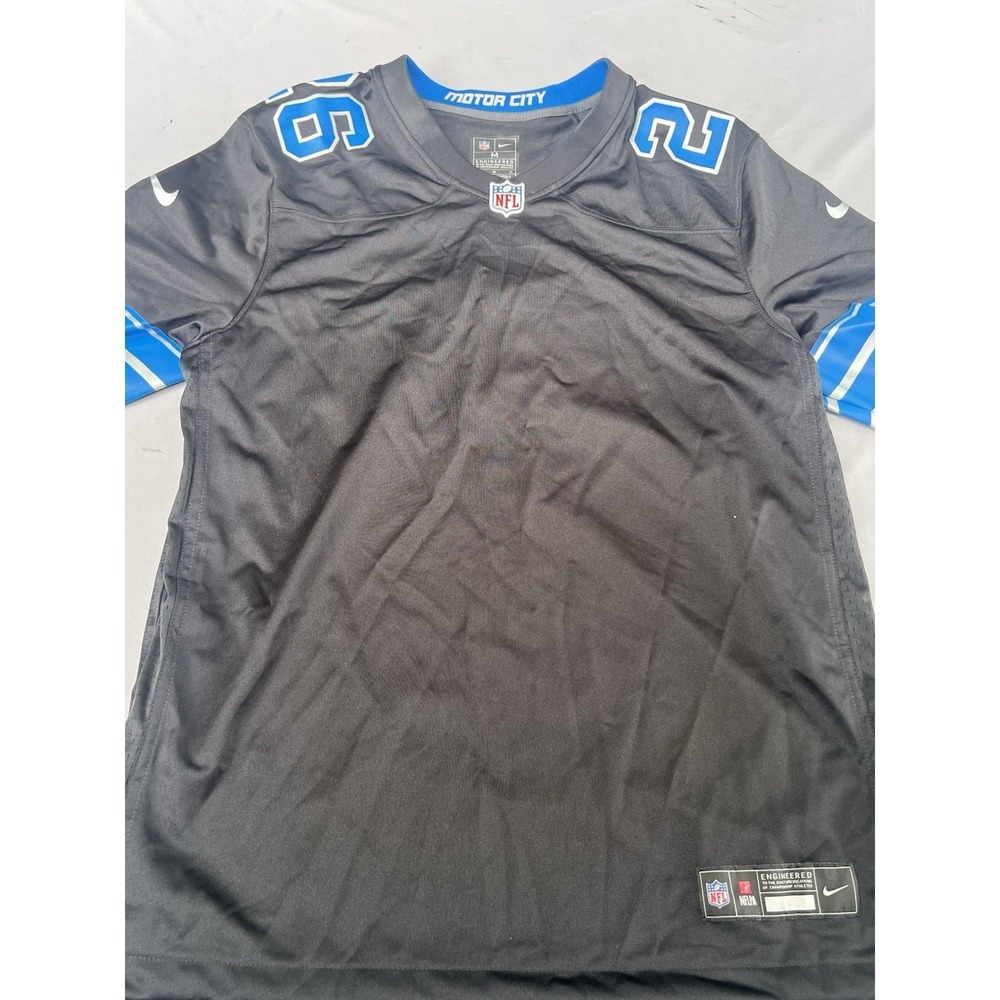 NFL Nike Detroit Lions Blank Jersey Customize‎ Black #26 Size Med Mens